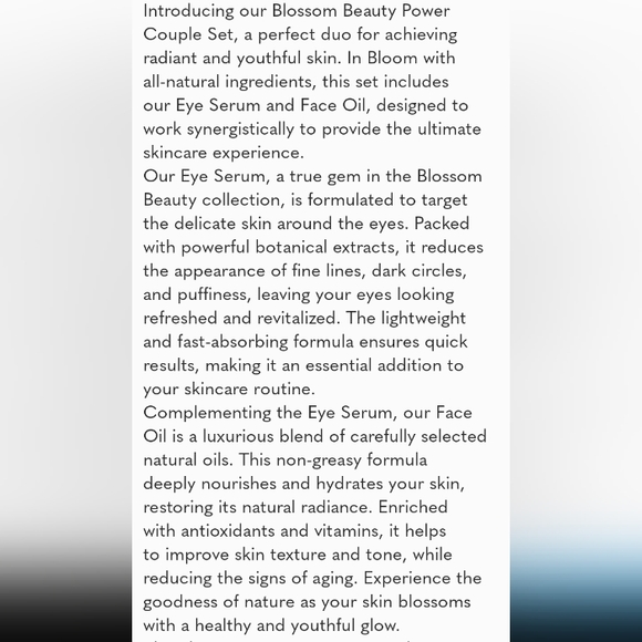 Blossom Power Couple Eye serum/ Face oil - Picture 5 of 5